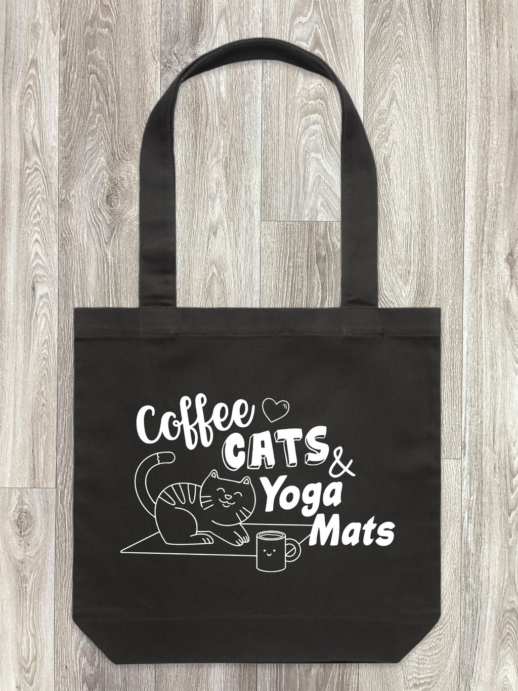 Coffee, Cats & Yoga Mats Edith Tote Bag