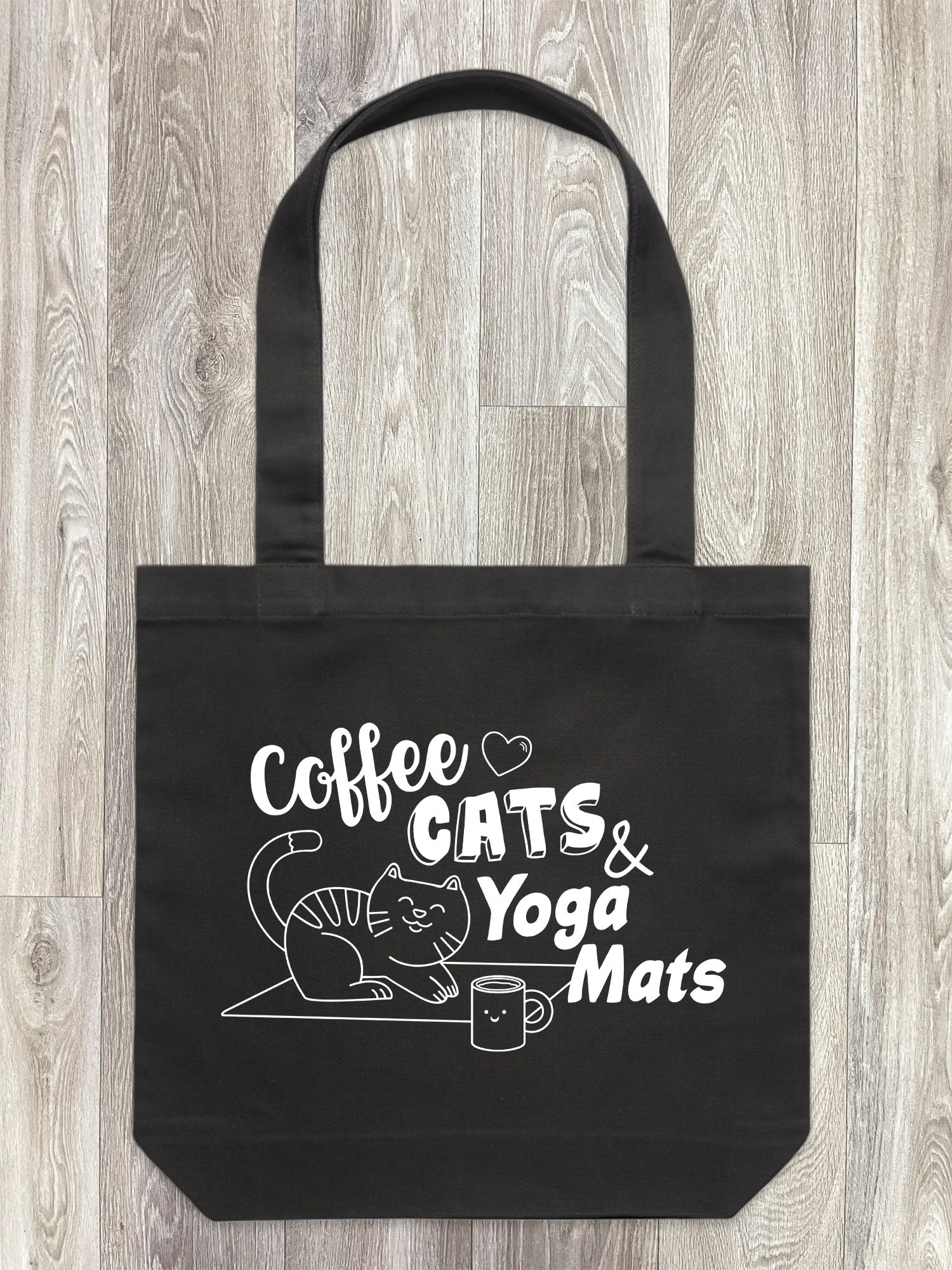 Coffee, Cats & Yoga Mats Edith Tote Bag
