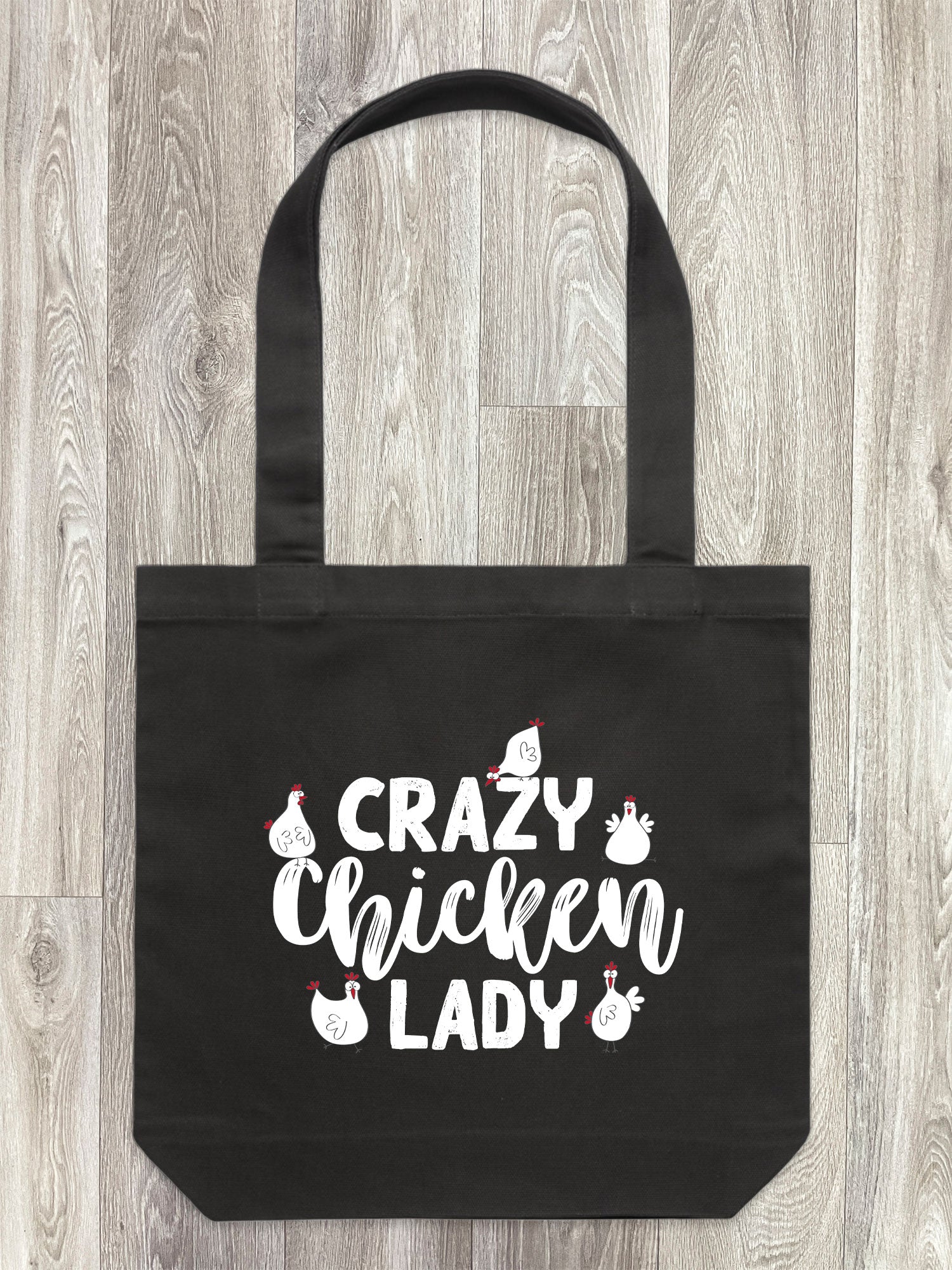 Crazy Chicken Lady Edith Tote Bag