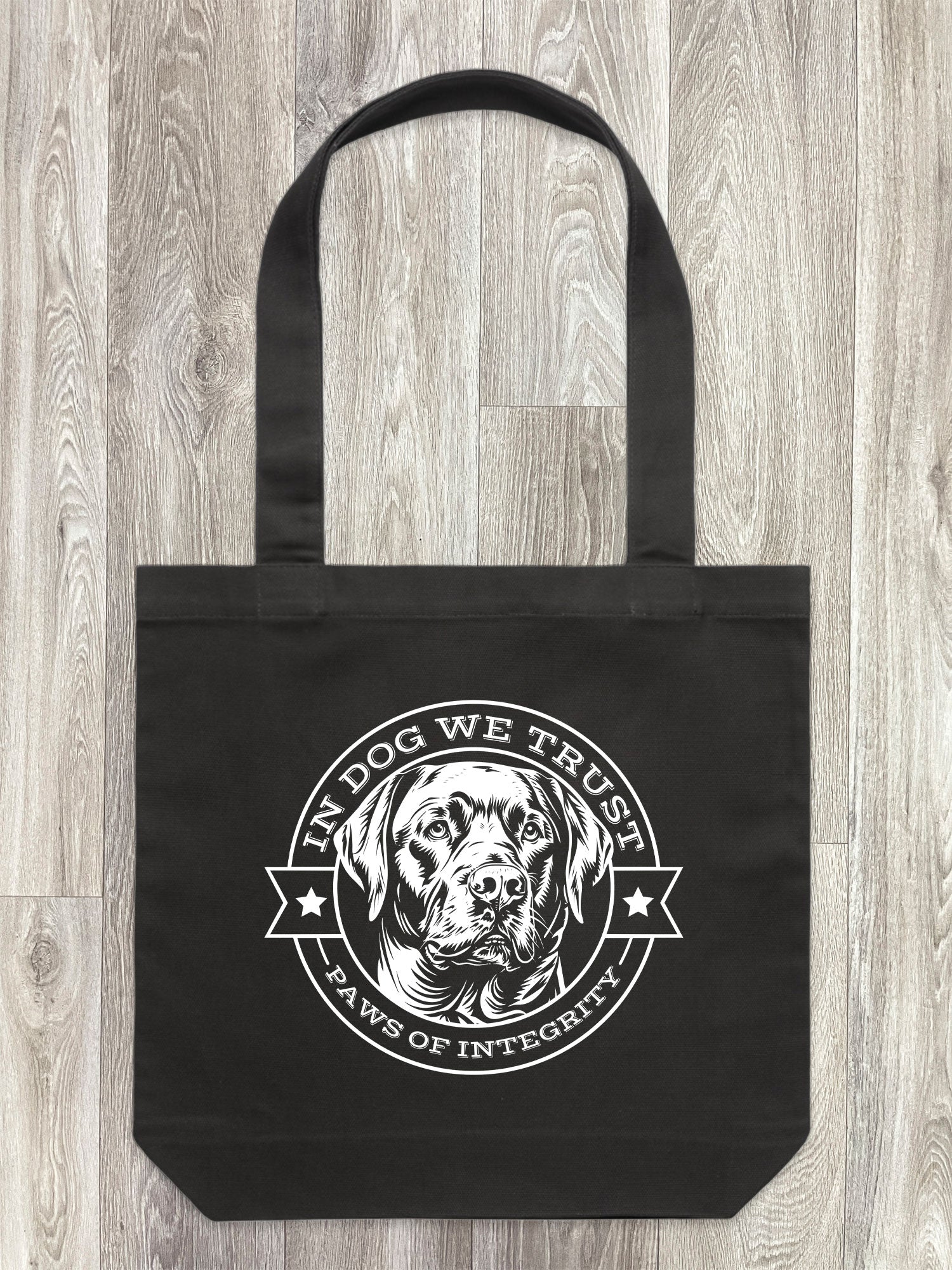In Dog We Trust Edith Tote Bag