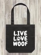 Live Love Woof Edith Tote Bag