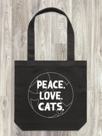 Peace. Love. Cats. Edith Tote Bag