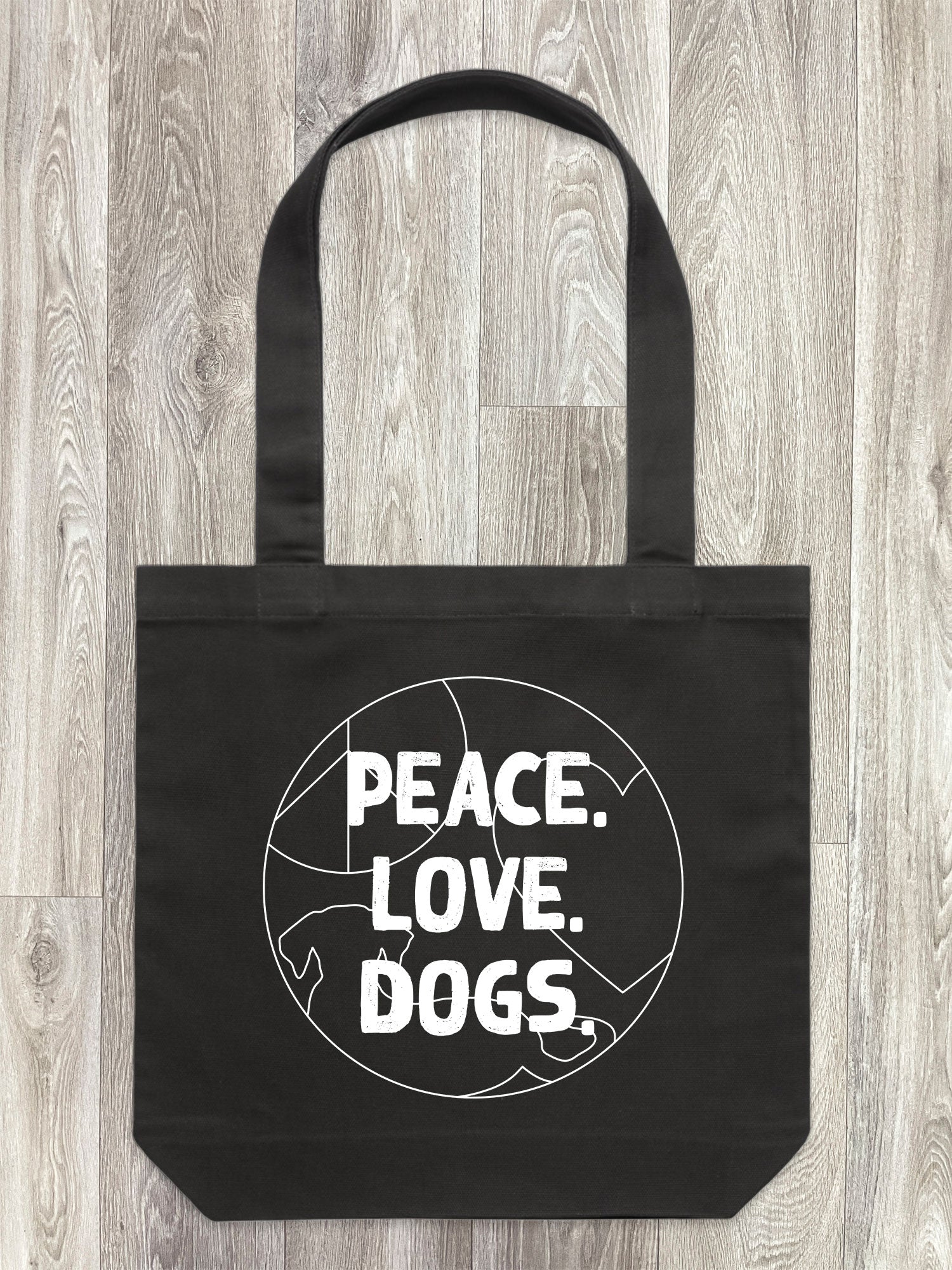 Peace. Love. Dogs. Edith Tote Bag