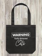 Warning. Easily Distracted By Cats Edith Tote Bag