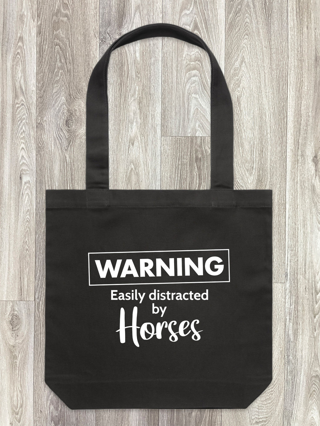Warning. Easily Distracted By Horses Edith Tote Bag