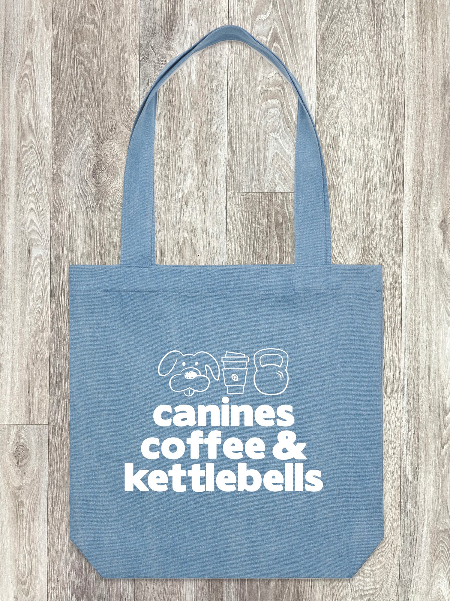 Canines, Coffee & Kettlebells Edith Tote Bag
