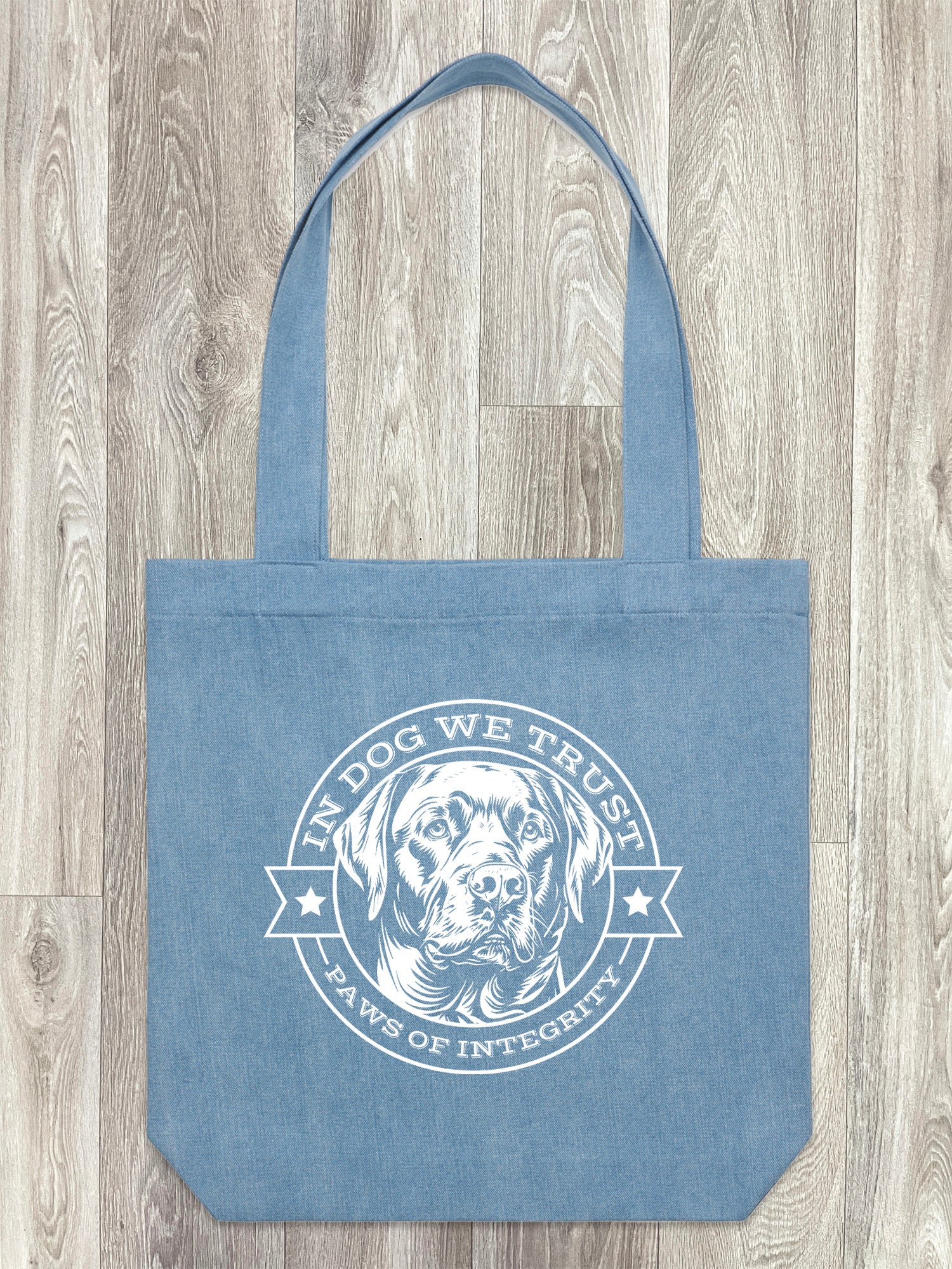 In Dog We Trust Edith Tote Bag