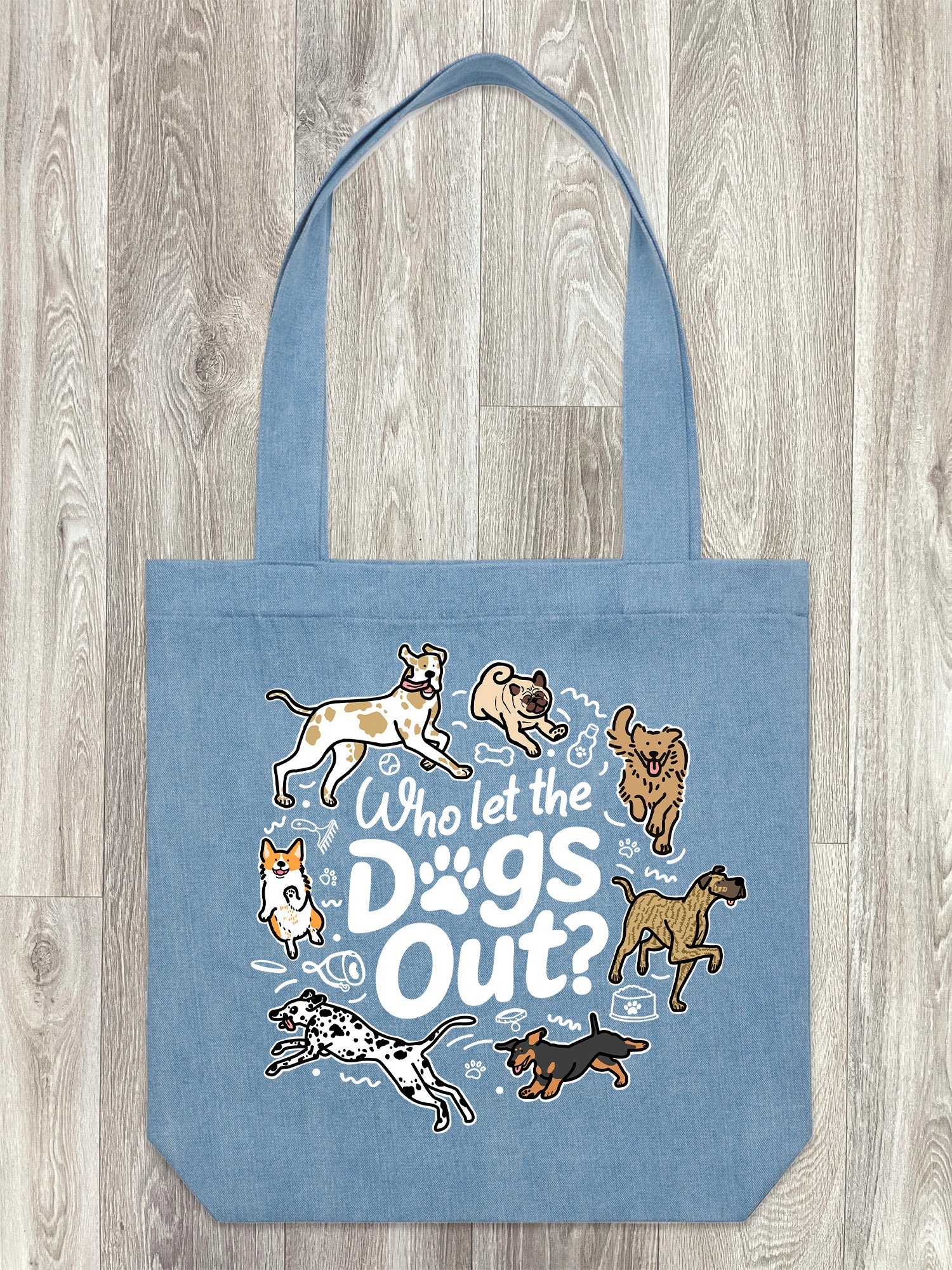 Who Let The Dogs Out? Edith Tote Bag