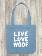Live Love Woof Edith Tote Bag