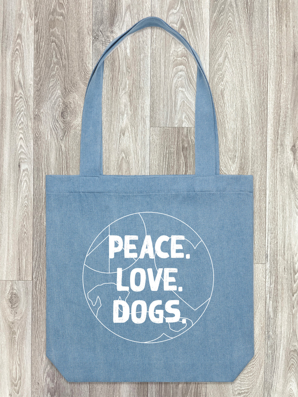 Peace. Love. Dogs. Edith Tote Bag