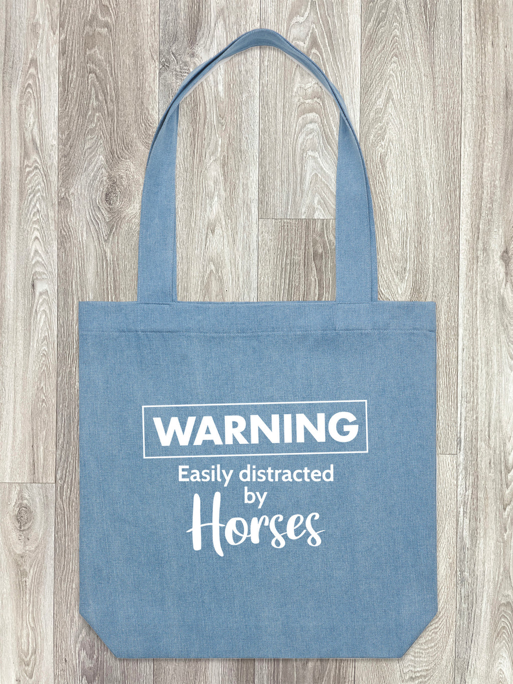Warning. Easily Distracted By Horses Edith Tote Bag