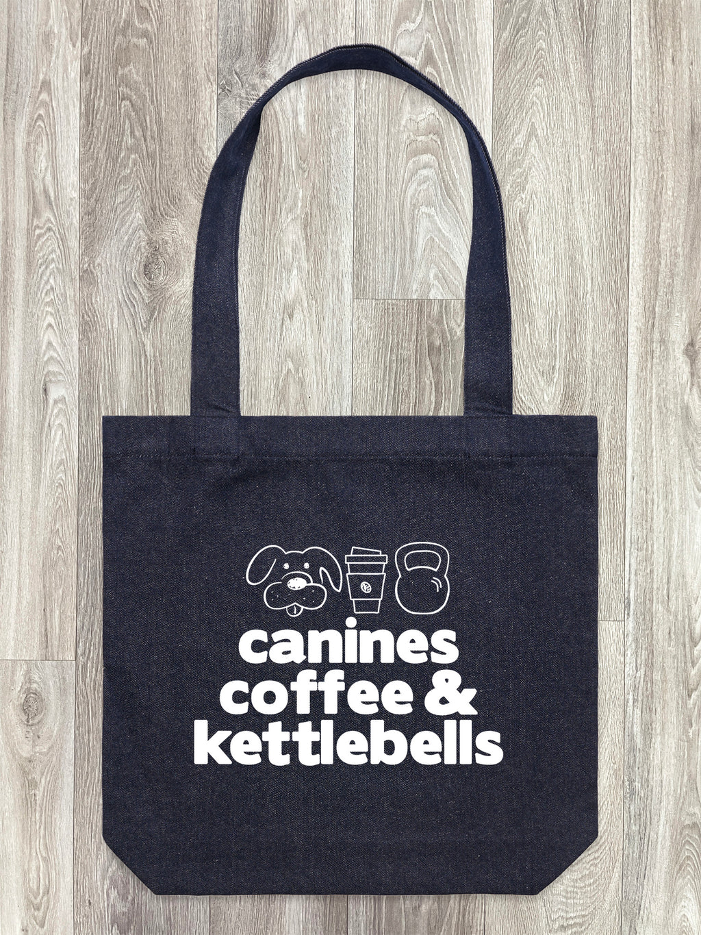 Canines, Coffee & Kettlebells Edith Tote Bag