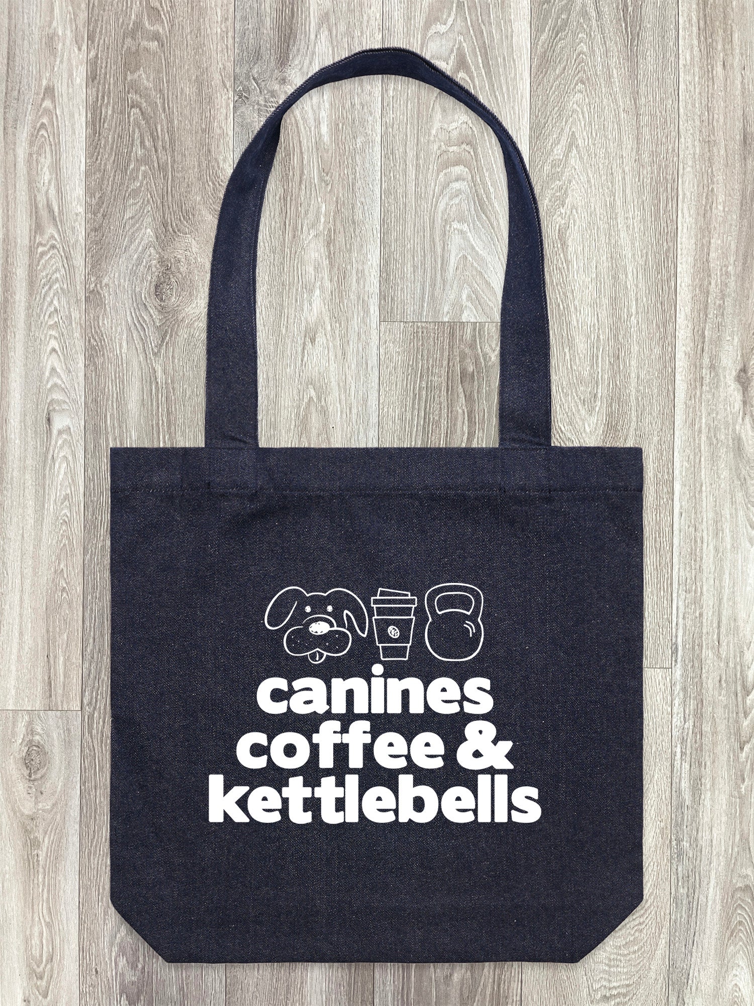 Canines, Coffee & Kettlebells Edith Tote Bag