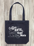 Coffee, Cats & Yoga Mats Edith Tote Bag