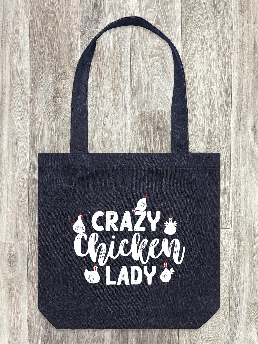 Crazy Chicken Lady Edith Tote Bag