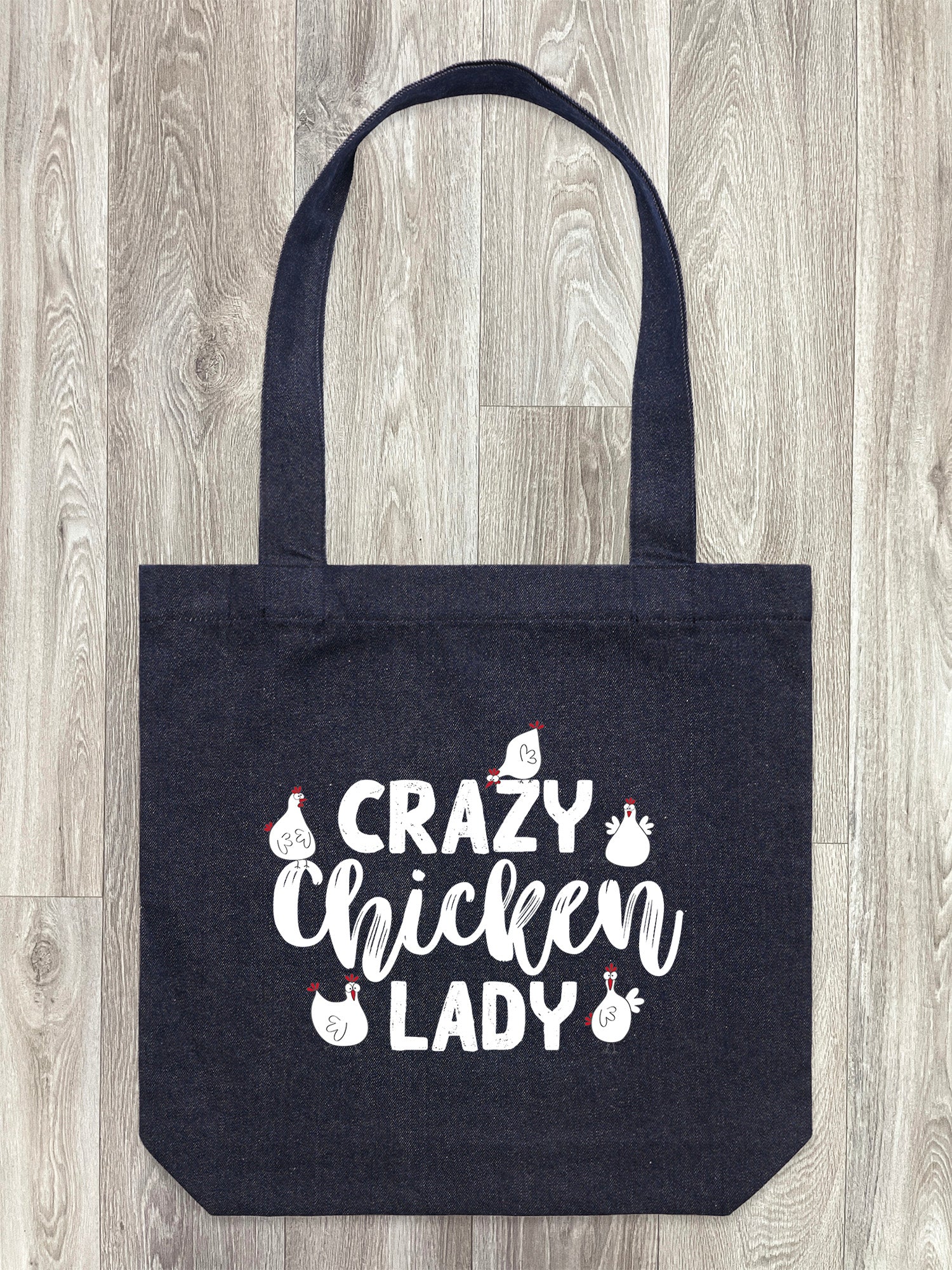 Crazy Chicken Lady Edith Tote Bag
