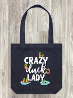 Crazy Duck Lady Edith Tote Bag