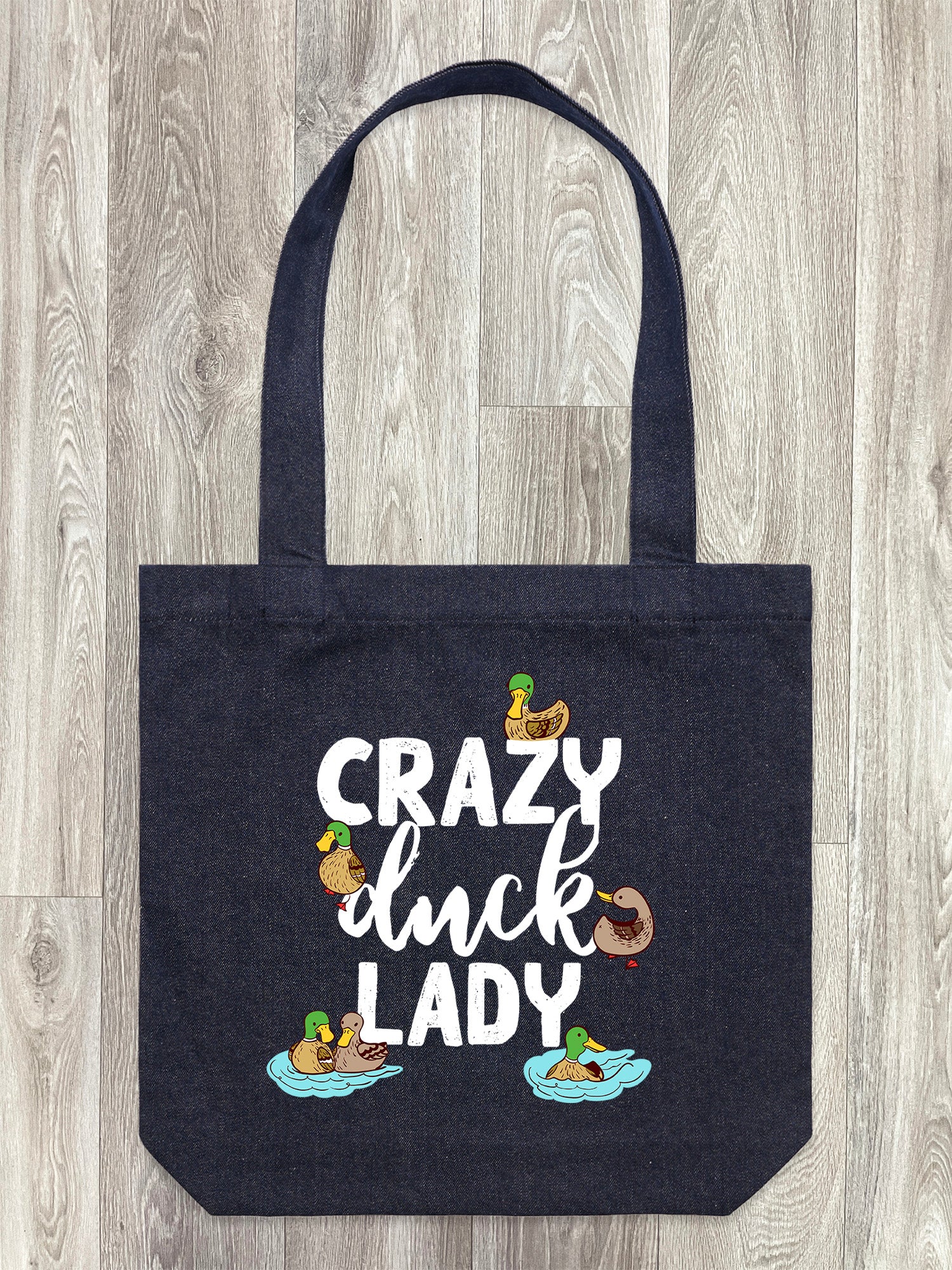 Crazy Duck Lady Edith Tote Bag