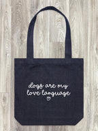 Dogs Are My Love Language Edith Tote Bag