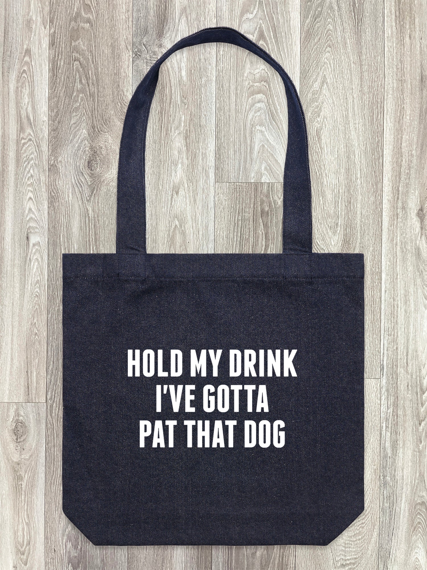 Hold My Drink I've Gotta Pat That Dog Edith Tote Bag