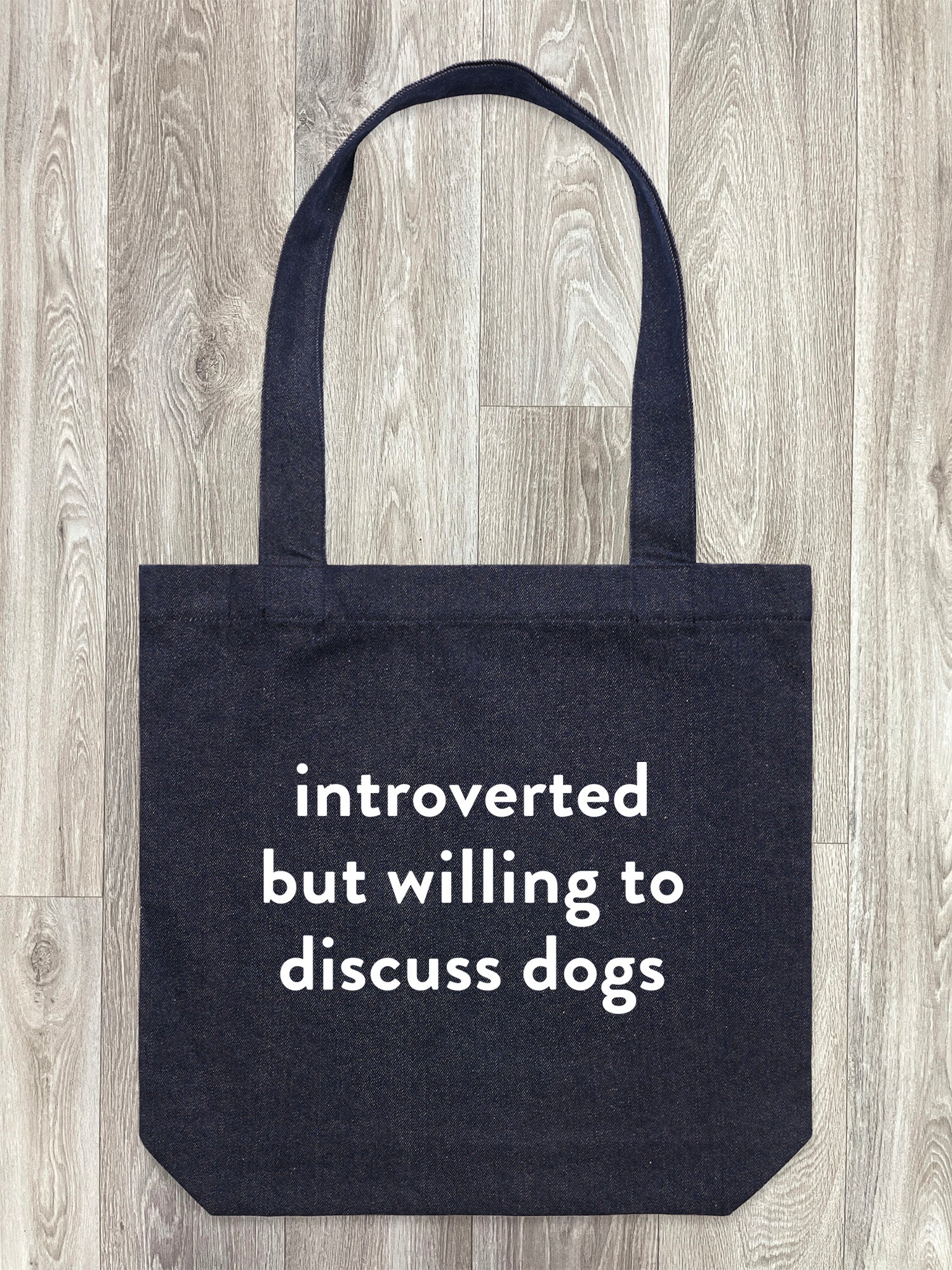Introverted But Willing To Discuss Dogs Edith Tote Bag