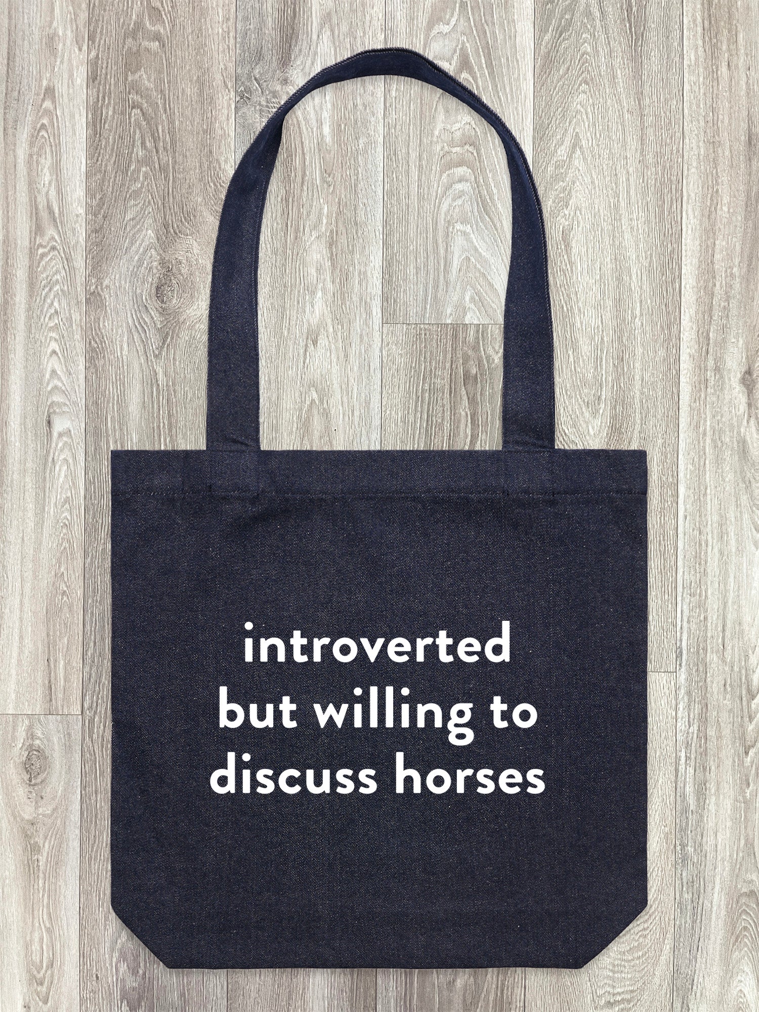 Introverted But Willing To Discuss Horses Edith Tote Bag