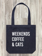 Weekends Coffee & Cats Edith Tote Bag