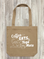 Coffee, Cats & Yoga Mats Edith Tote Bag