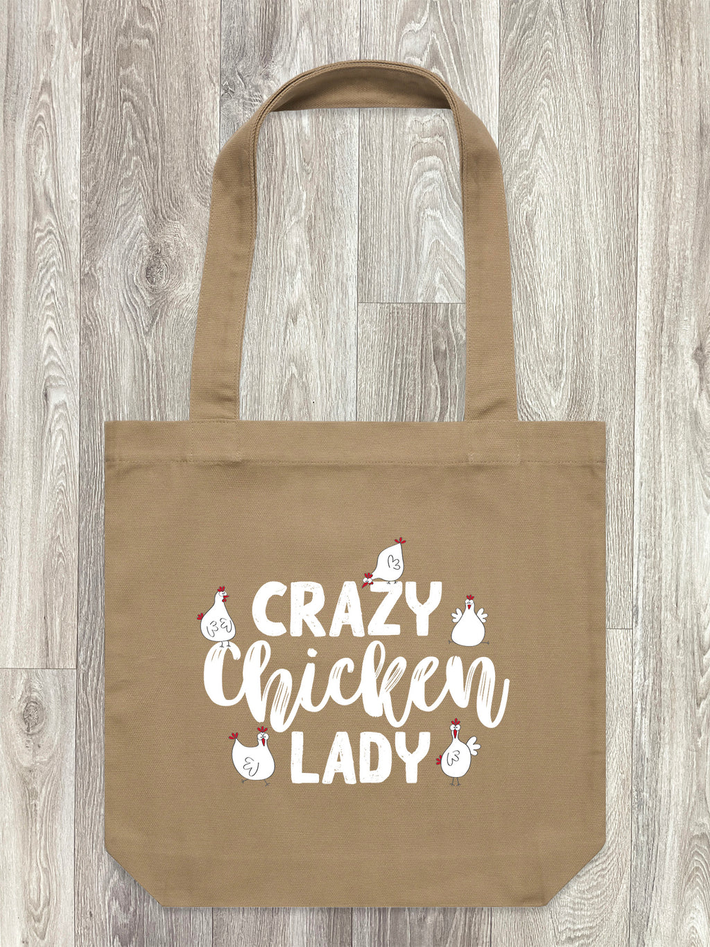 Crazy Chicken Lady Edith Tote Bag