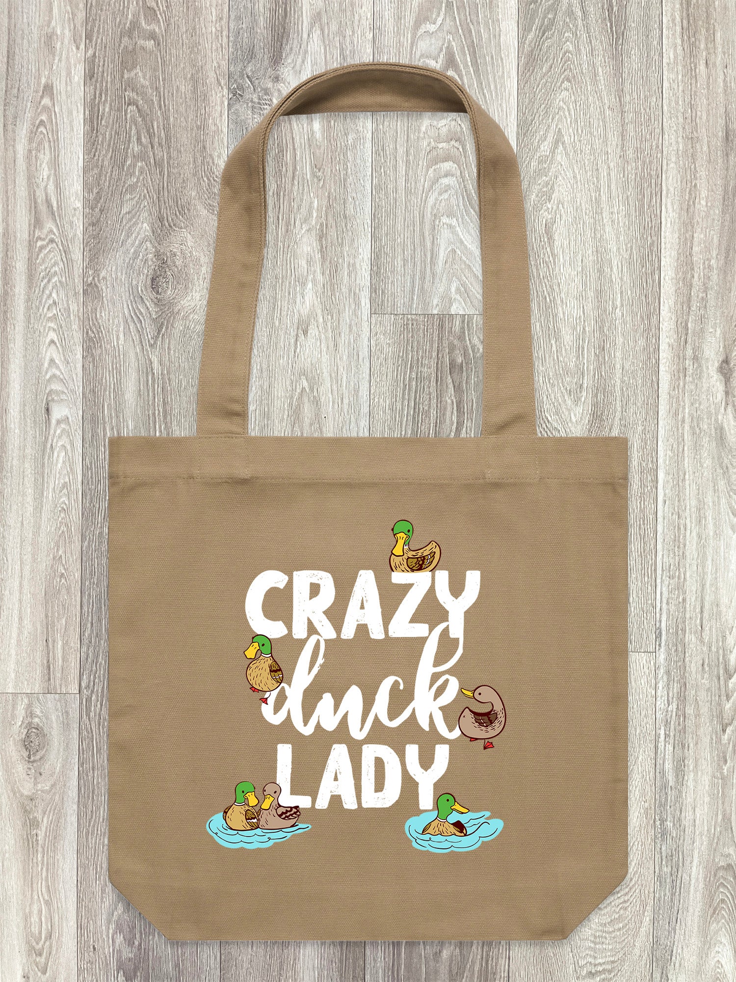 Crazy Duck Lady Edith Tote Bag