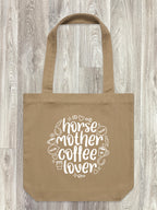 Horse Mother Coffee Lover Edith Tote Bag