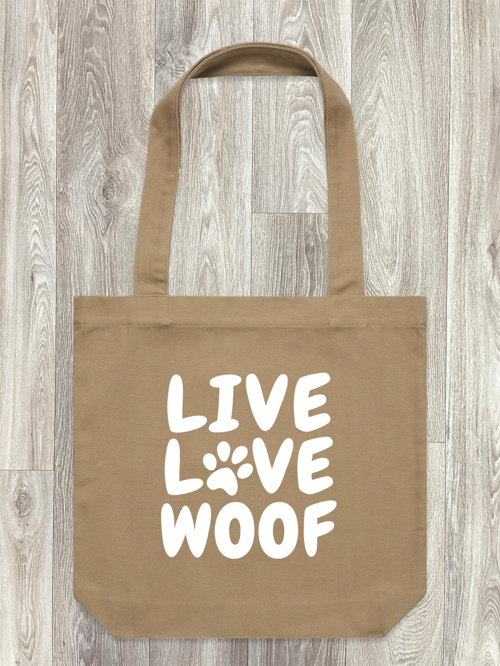 Live Love Woof Edith Tote Bag