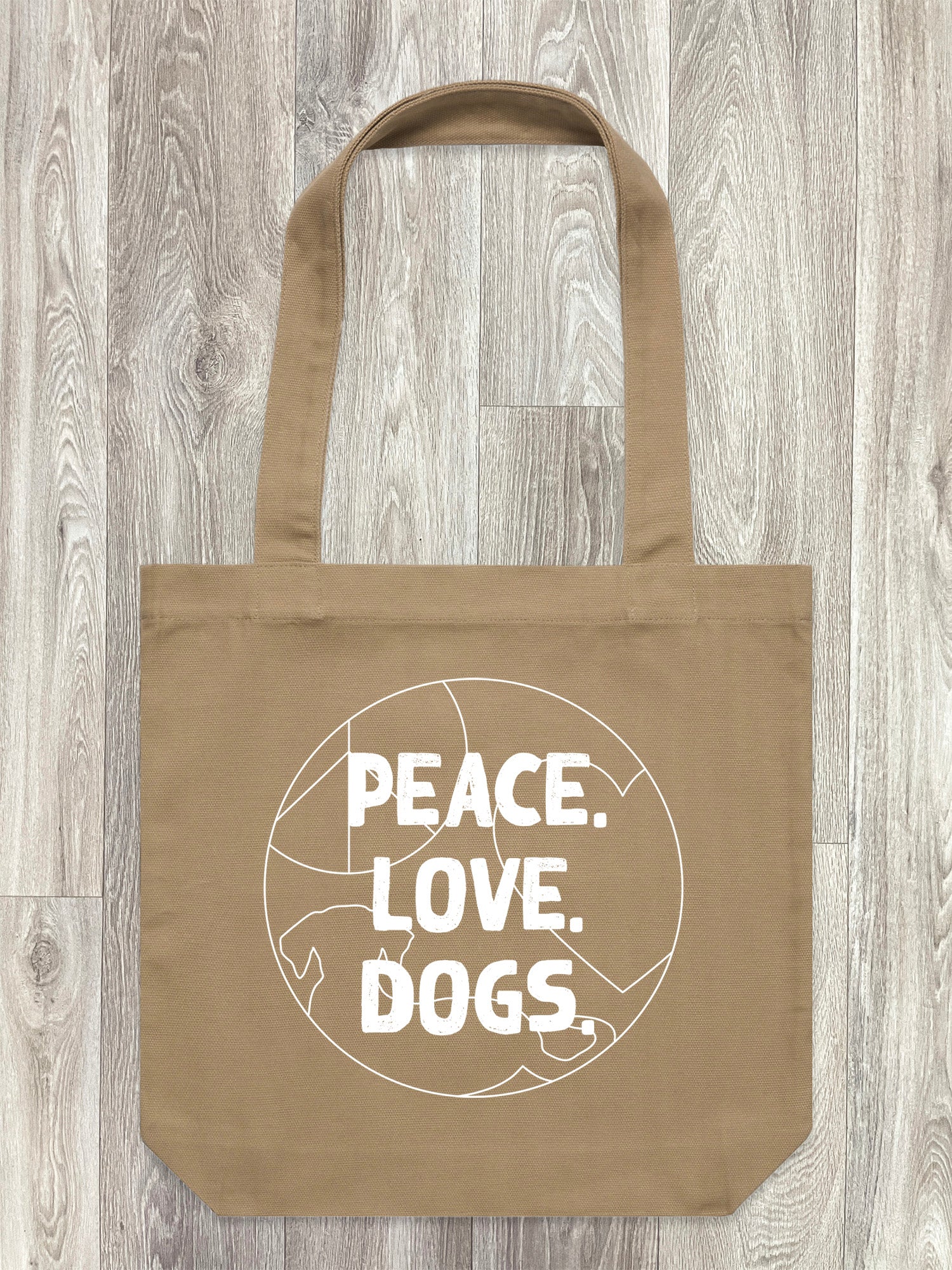 Peace. Love. Dogs. Edith Tote Bag
