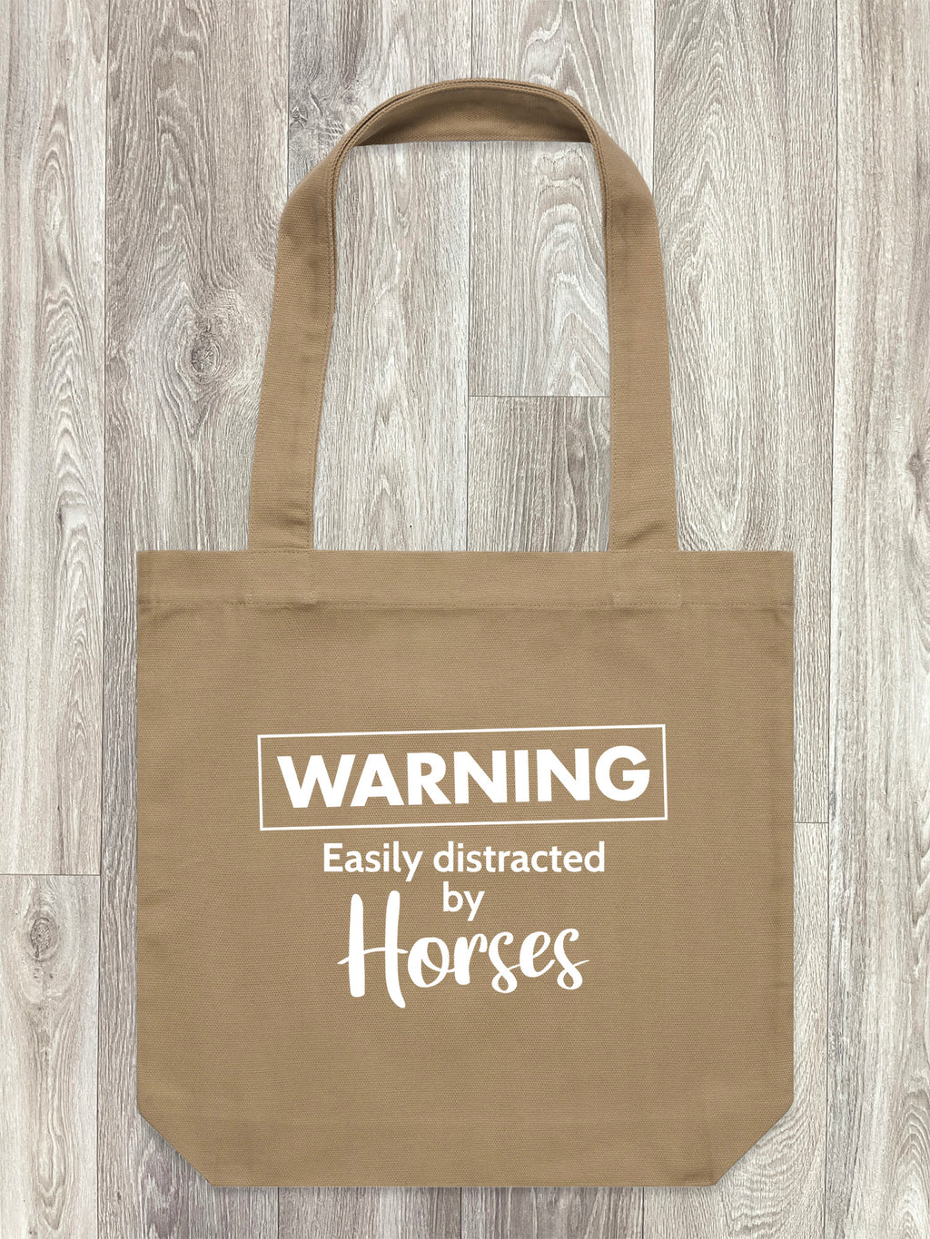 Warning. Easily Distracted By Horses Edith Tote Bag