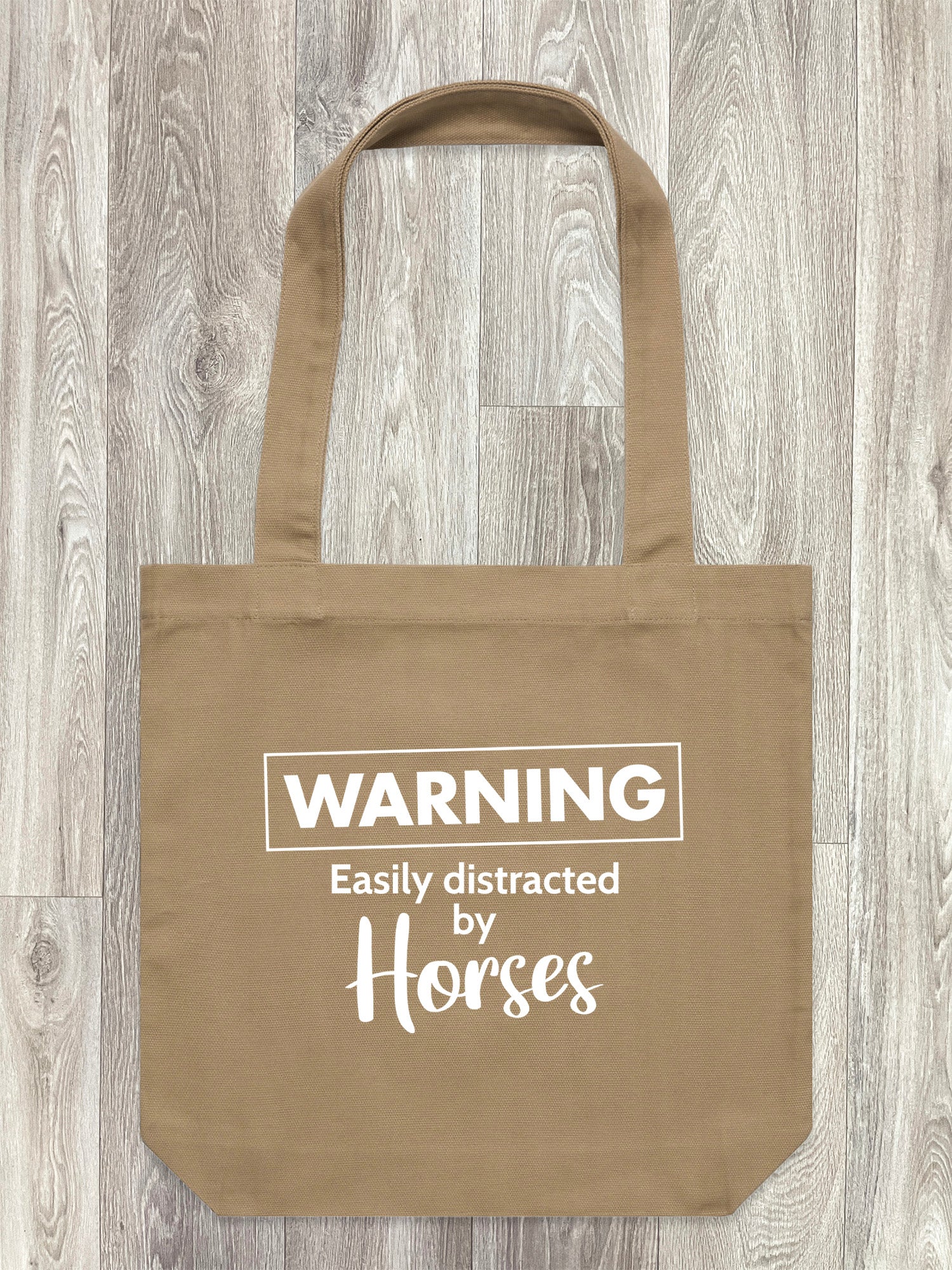 Warning. Easily Distracted By Horses Edith Tote Bag