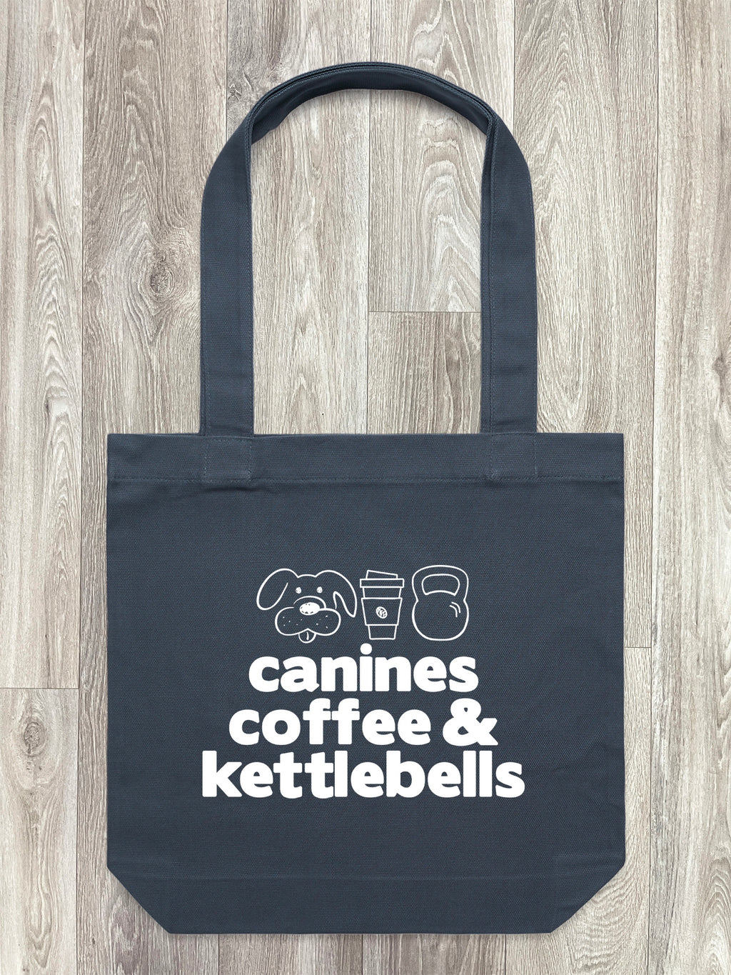 Canines, Coffee & Kettlebells Edith Tote Bag