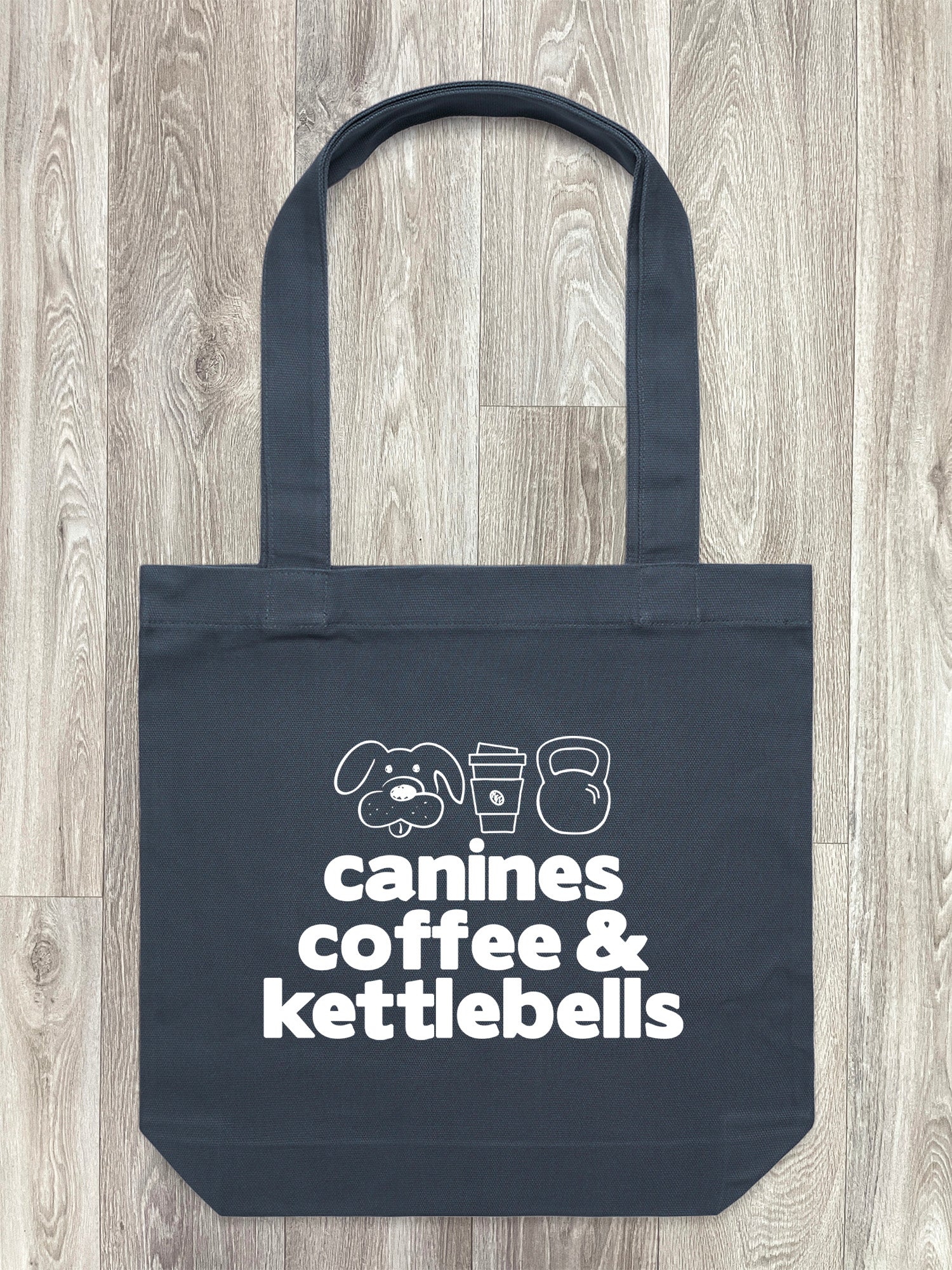 Canines, Coffee & Kettlebells Edith Tote Bag