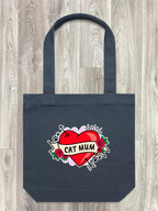Cat Mum Heart Tattoo Edith Tote Bag