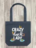 Crazy Duck Lady Edith Tote Bag