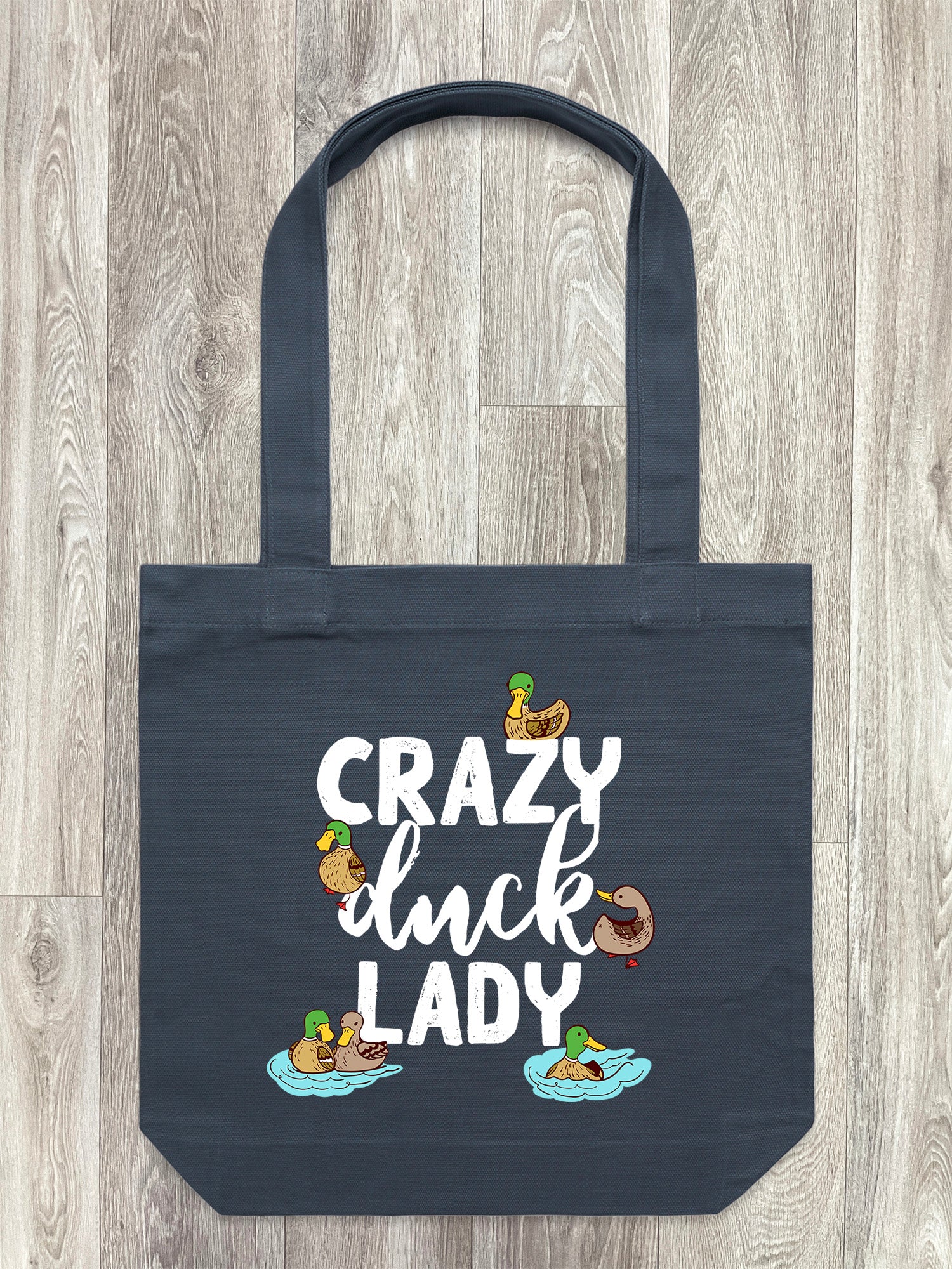 Crazy Duck Lady Edith Tote Bag