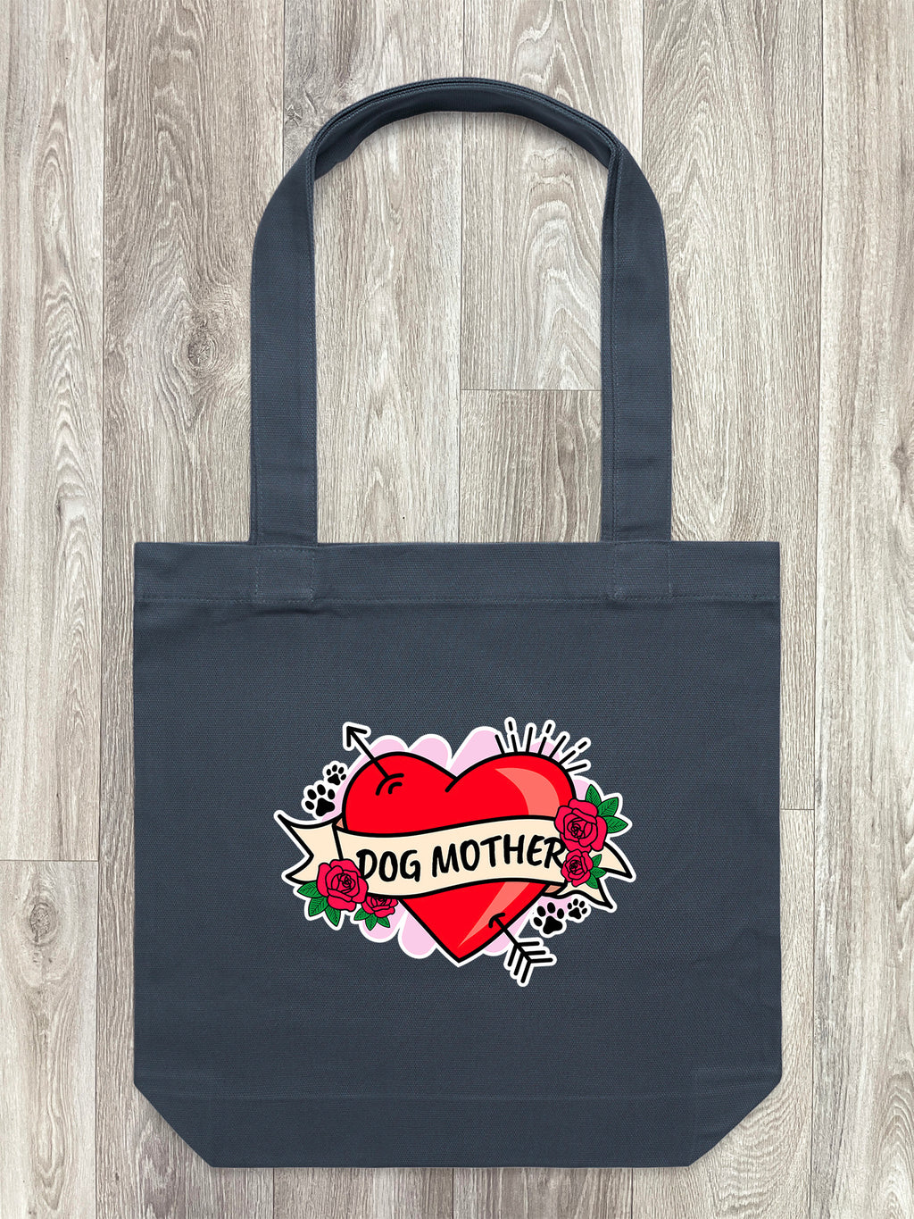 Dog Mother Heart Tattoo Edith Tote Bag