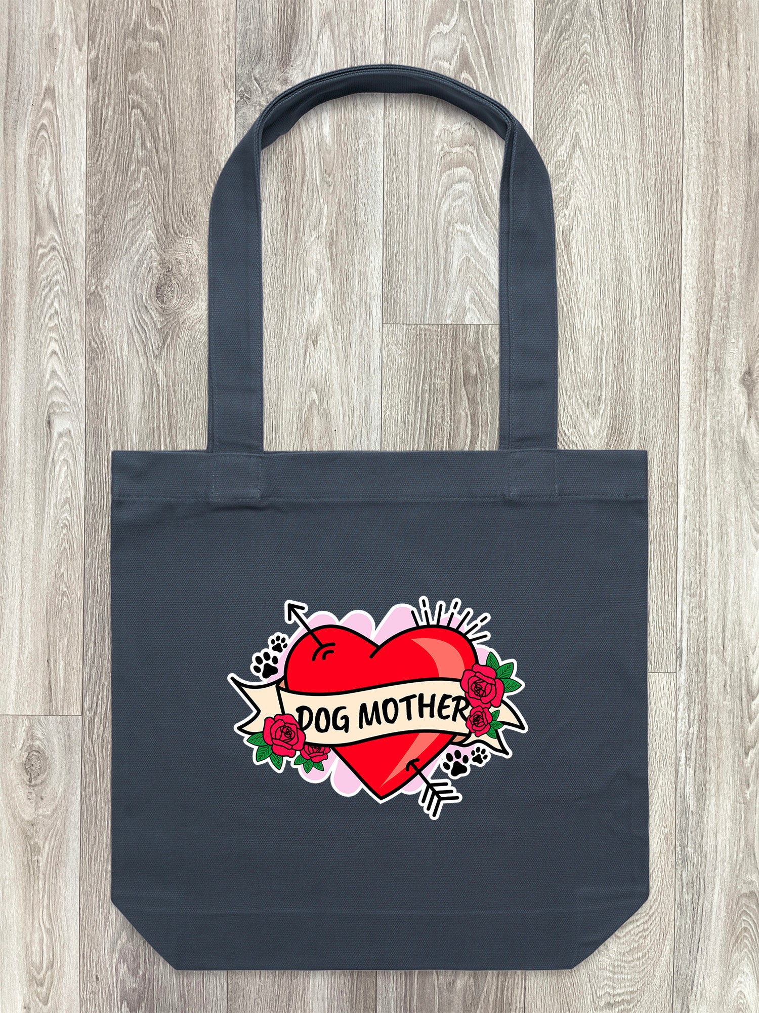 Dog Mother Heart Tattoo Edith Tote Bag