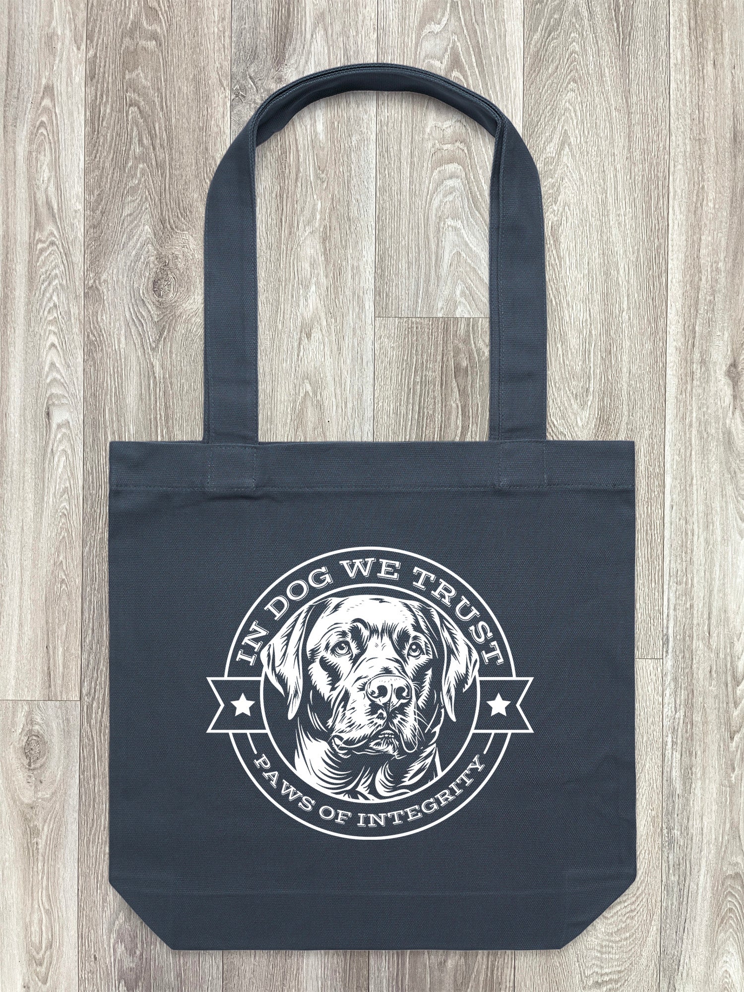In Dog We Trust Edith Tote Bag