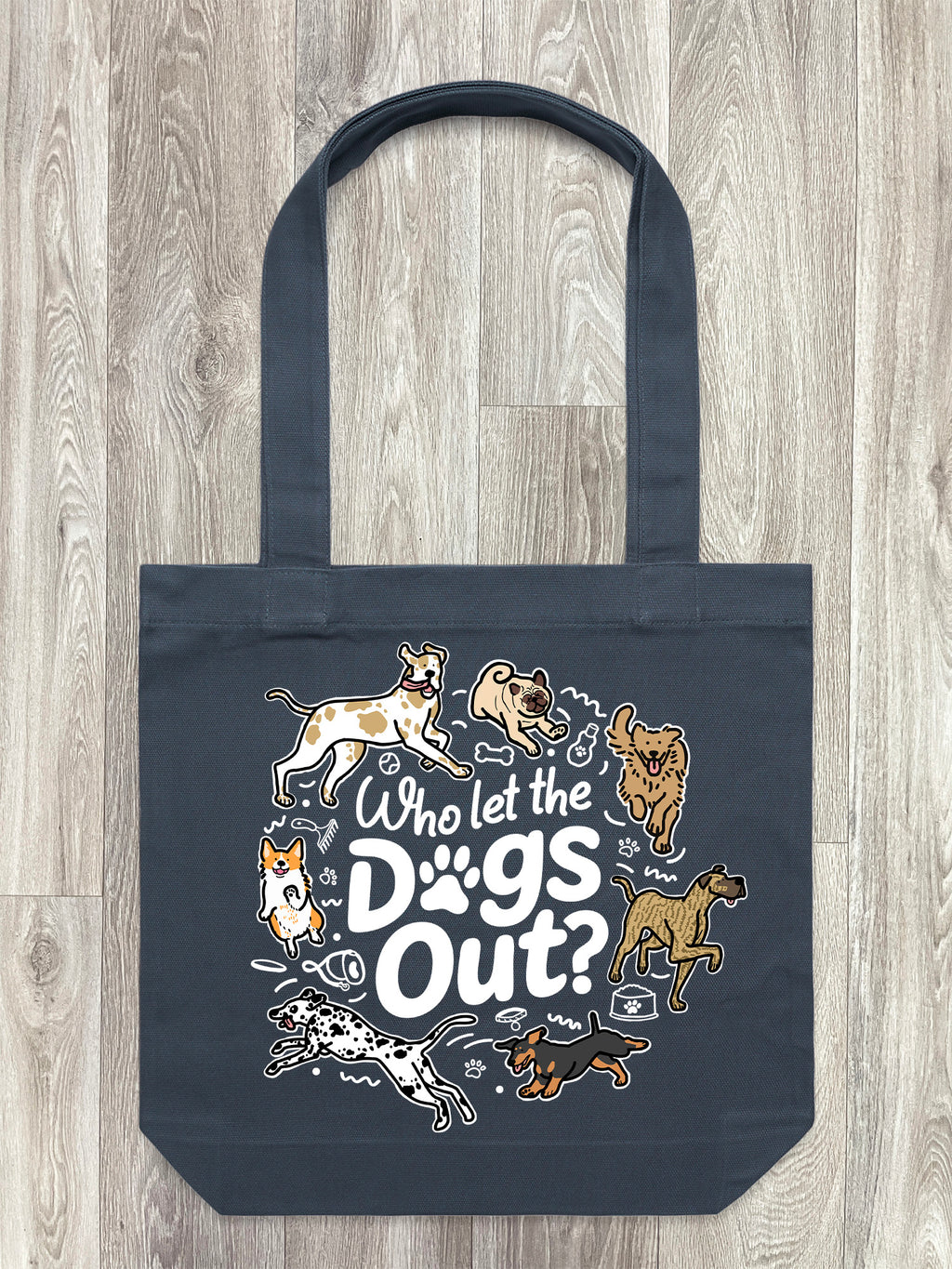 Who Let The Dogs Out? Edith Tote Bag