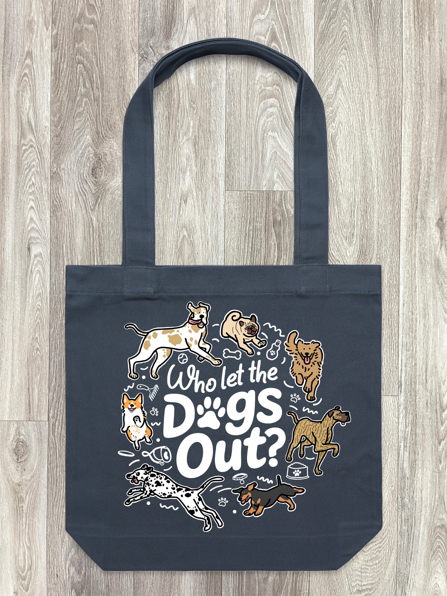 Who Let The Dogs Out? Edith Tote Bag