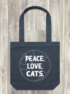 Peace. Love. Cats. Edith Tote Bag