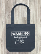 Warning. Easily Distracted By Cats Edith Tote Bag