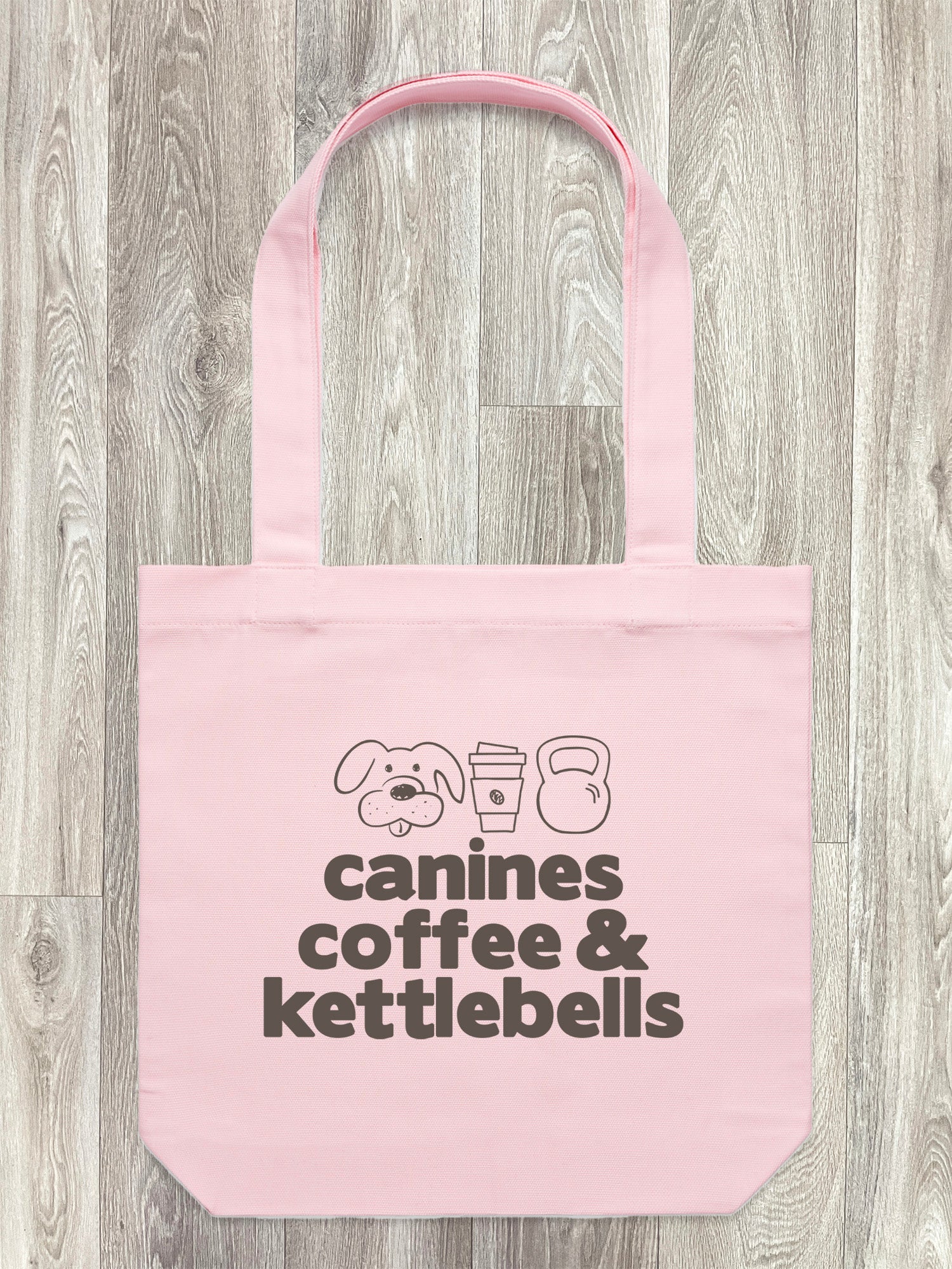 Canines, Coffee & Kettlebells Edith Tote Bag