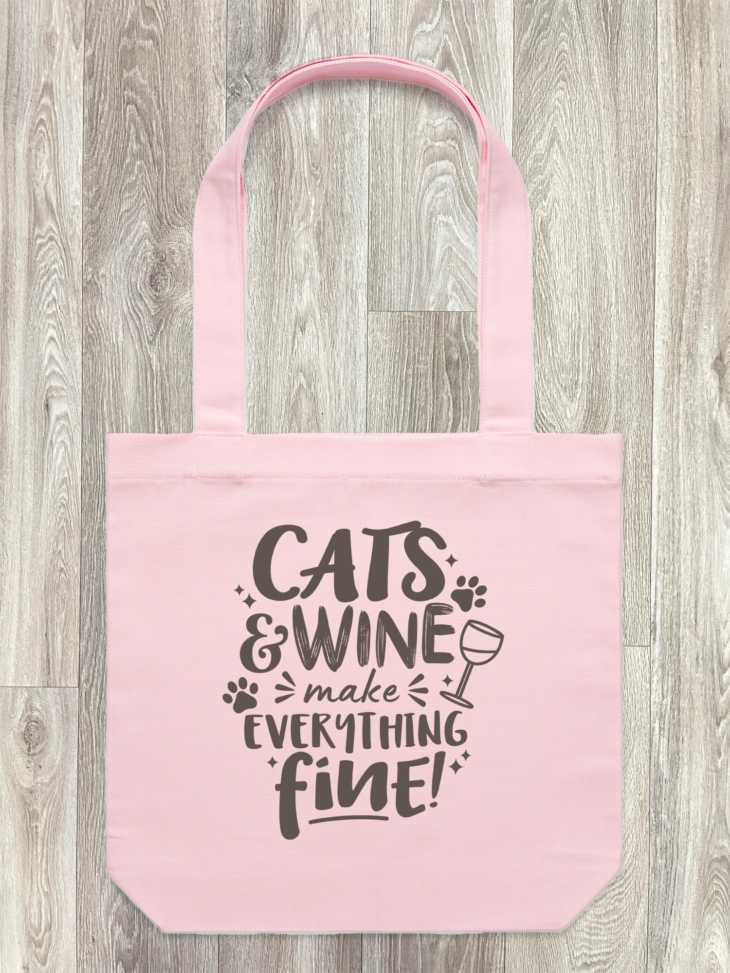 Cats & Wine Make Everything Fine Edith Tote Bag