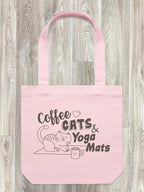 Coffee, Cats & Yoga Mats Edith Tote Bag